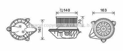 AVA QUALITY COOLING pe8375 -  Электродвигатель, вентиляция салона